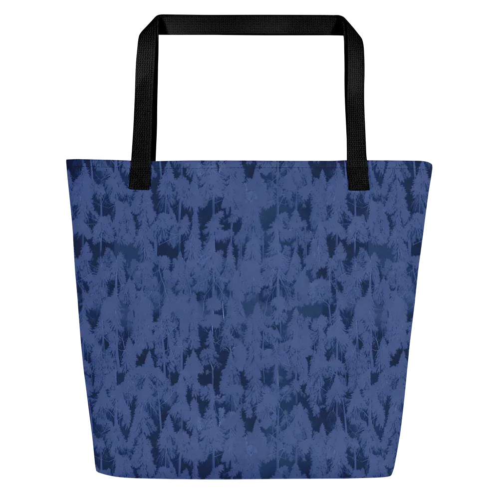Midnight Fir on Large Tote Bag W/ Pocket — Front