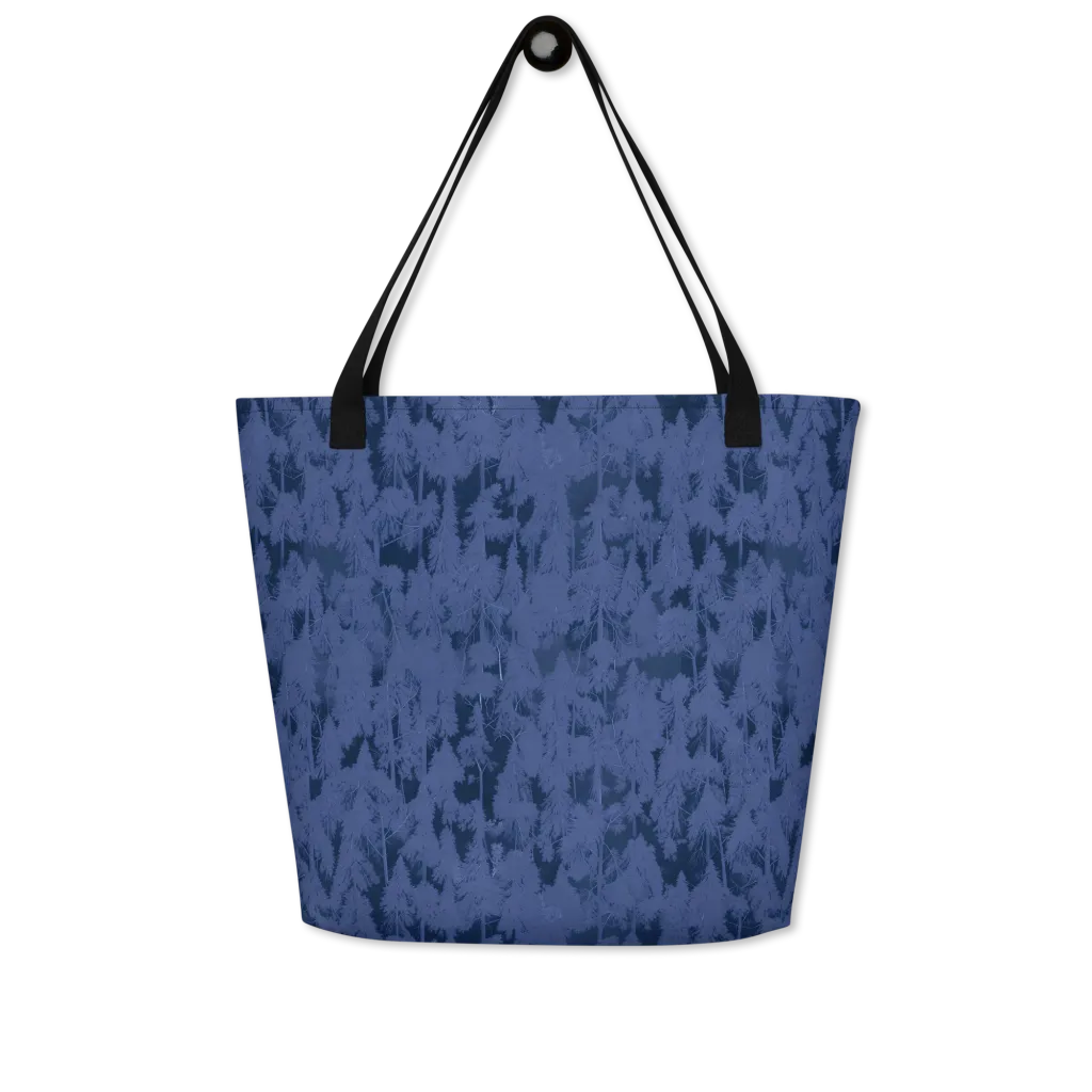 Midnight Fir on Large Tote Bag W/ Pocket — Front