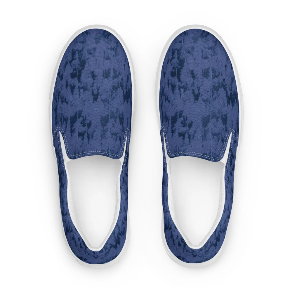 Midnight Fir on Women's Slip-On Canvas Shoes — Front