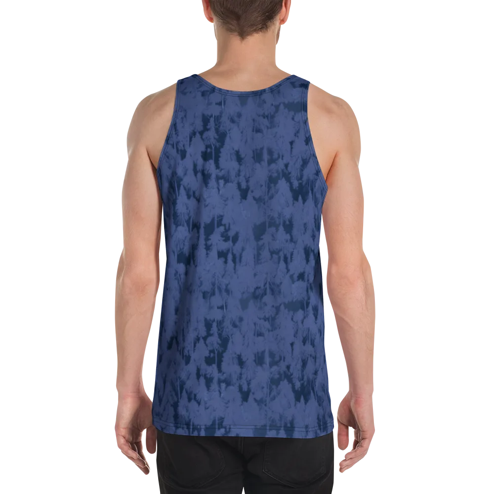 Midnight Fir on Men's Tank Top — Back