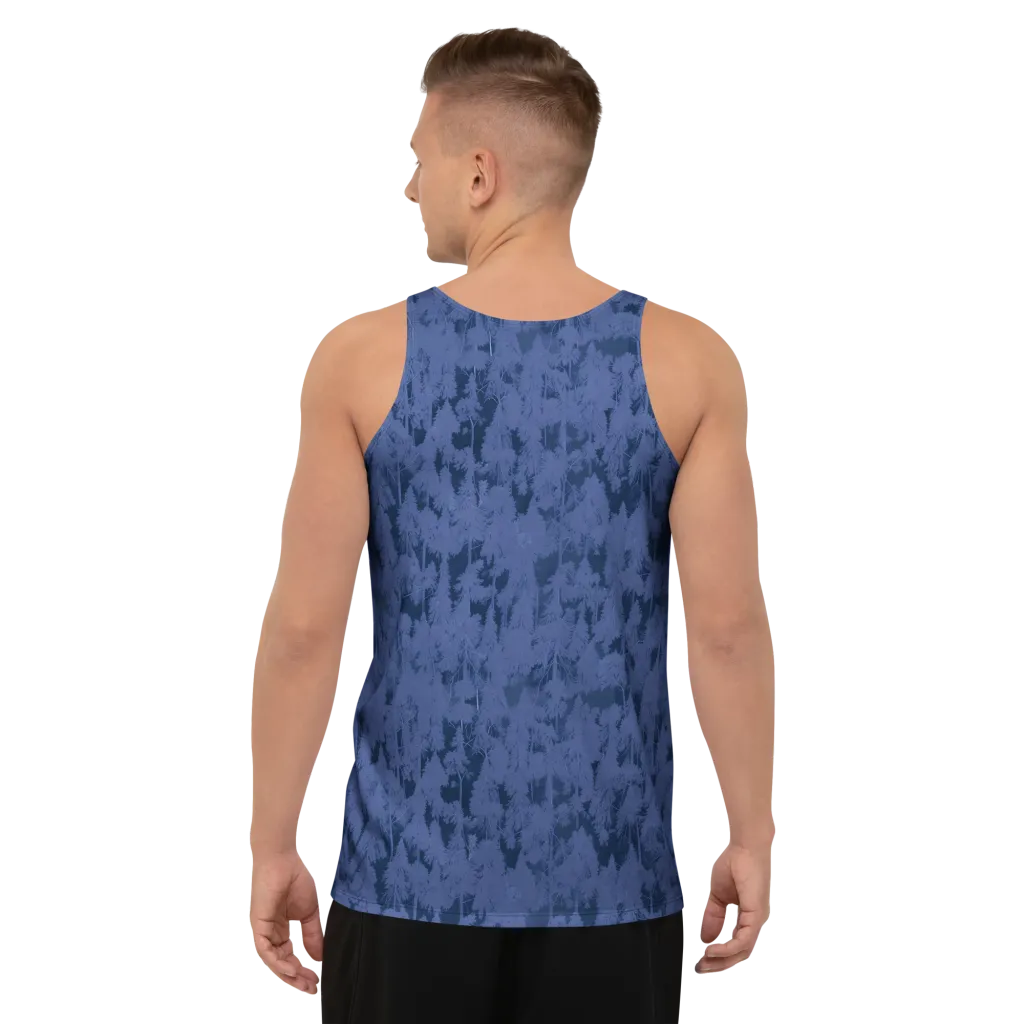 Midnight Fir on Men's Tank Top — Back