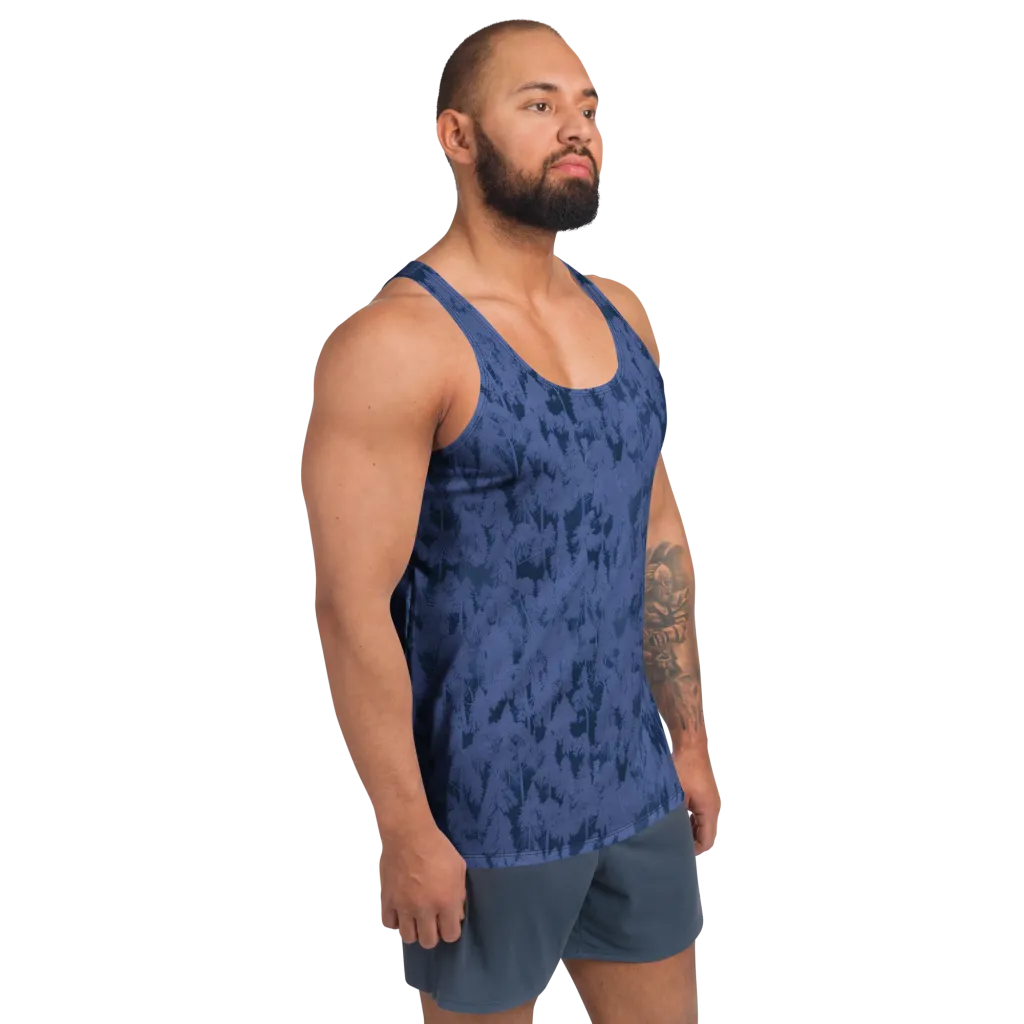 Midnight Fir on Men's Tank Top — Right Front