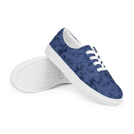 Midnight Fir on a Men's Lace-Up Canvas Shoes