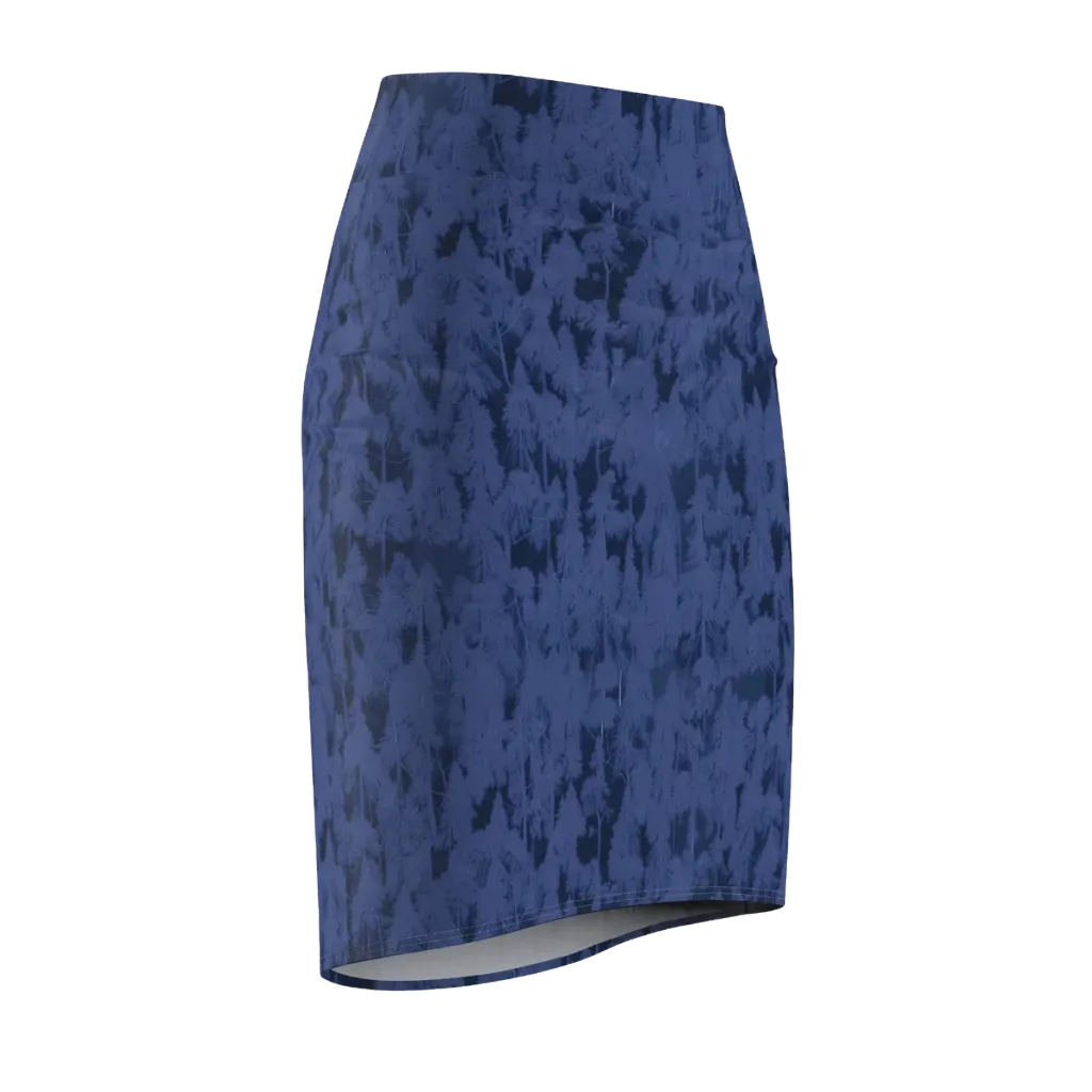 Midnight Fir on Pencil Skirt — Front Side