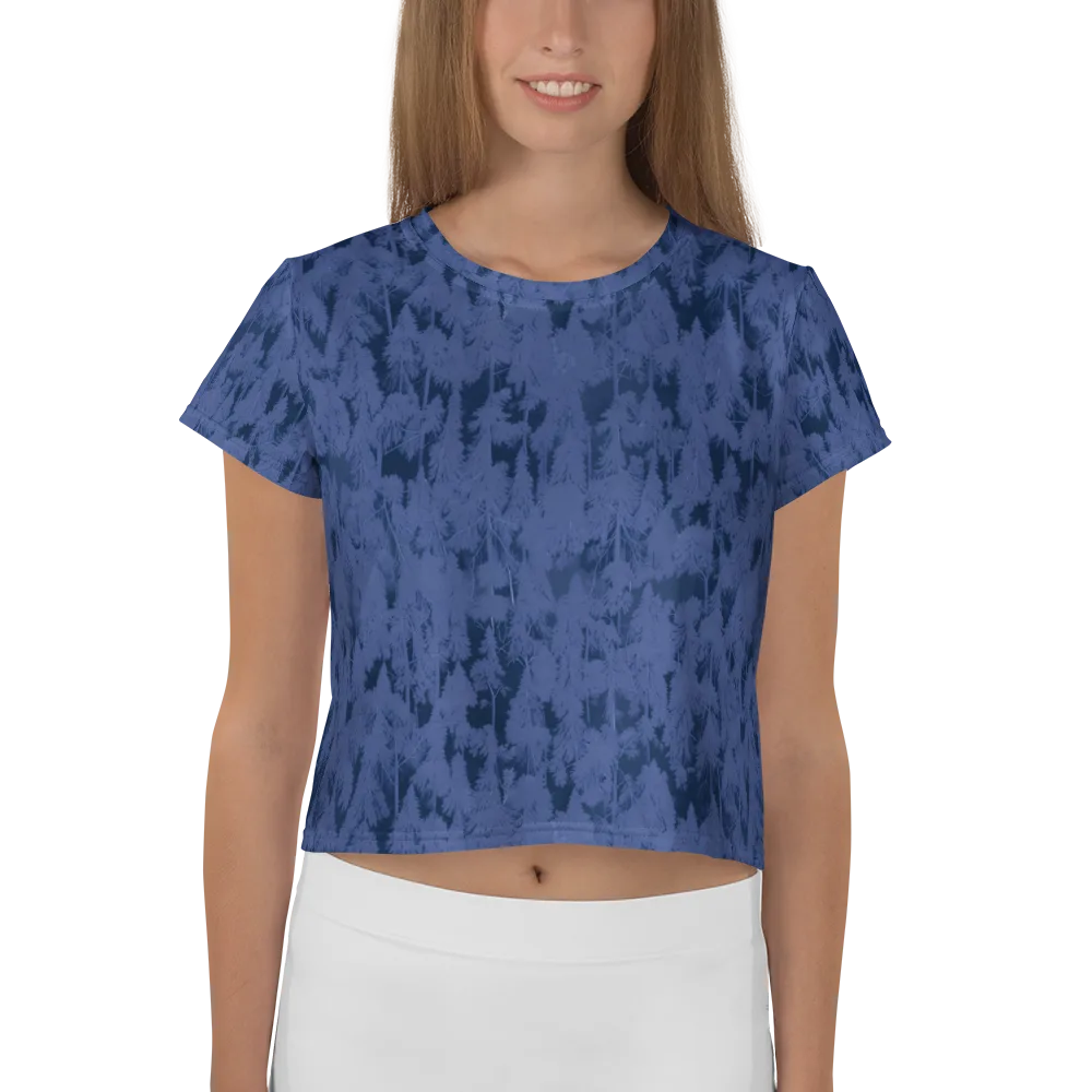Midnight Fir on Crop Tee — Front