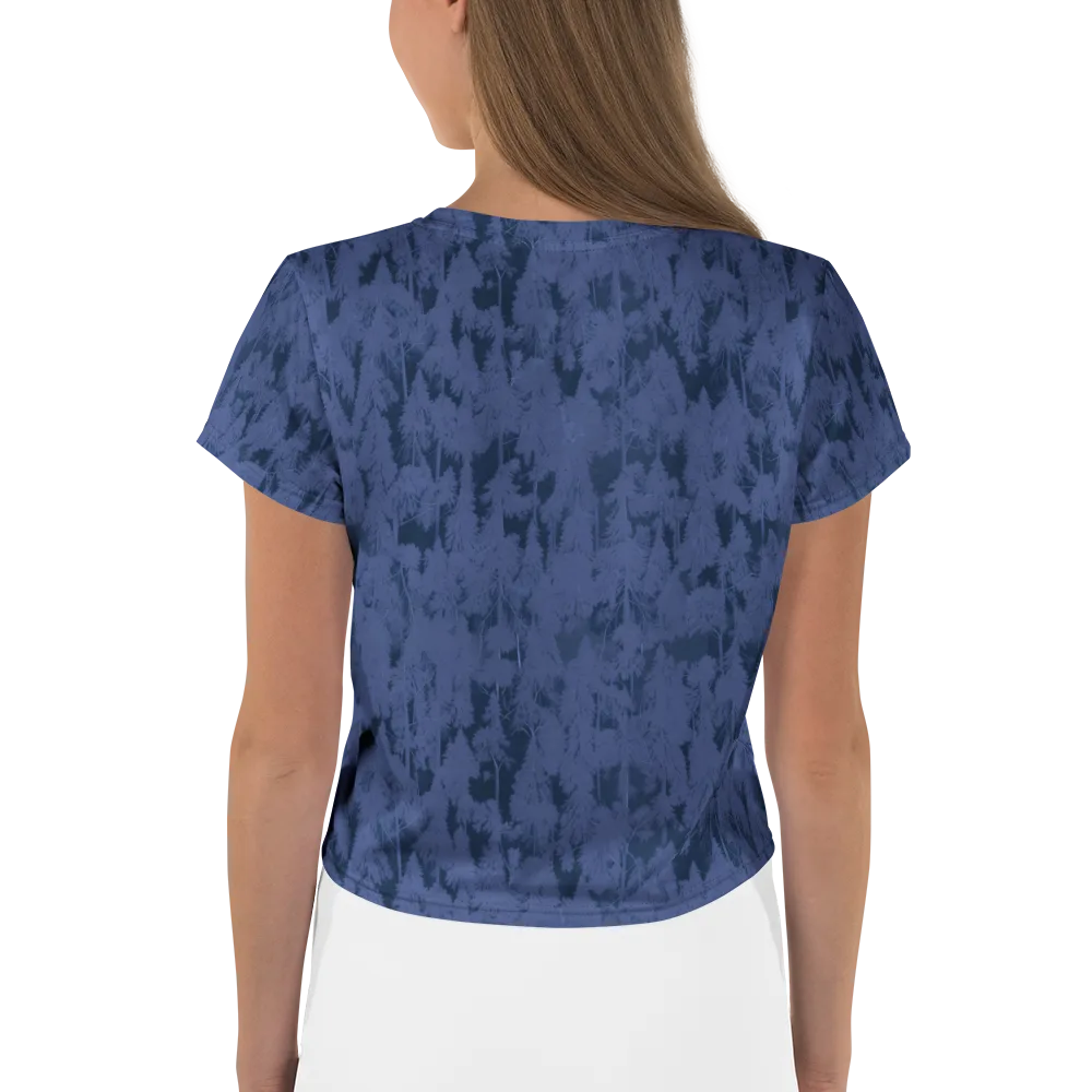 Midnight Fir on Crop Tee — Back