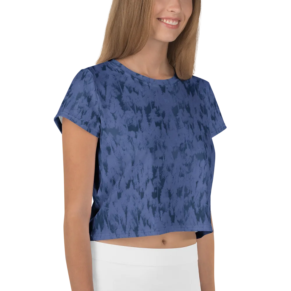 Midnight Fir on Crop Tee — Right