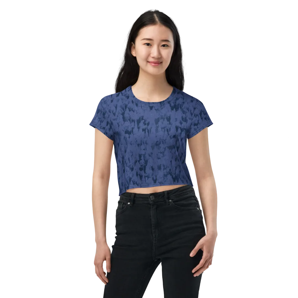 Midnight Fir on Crop Tee — Front