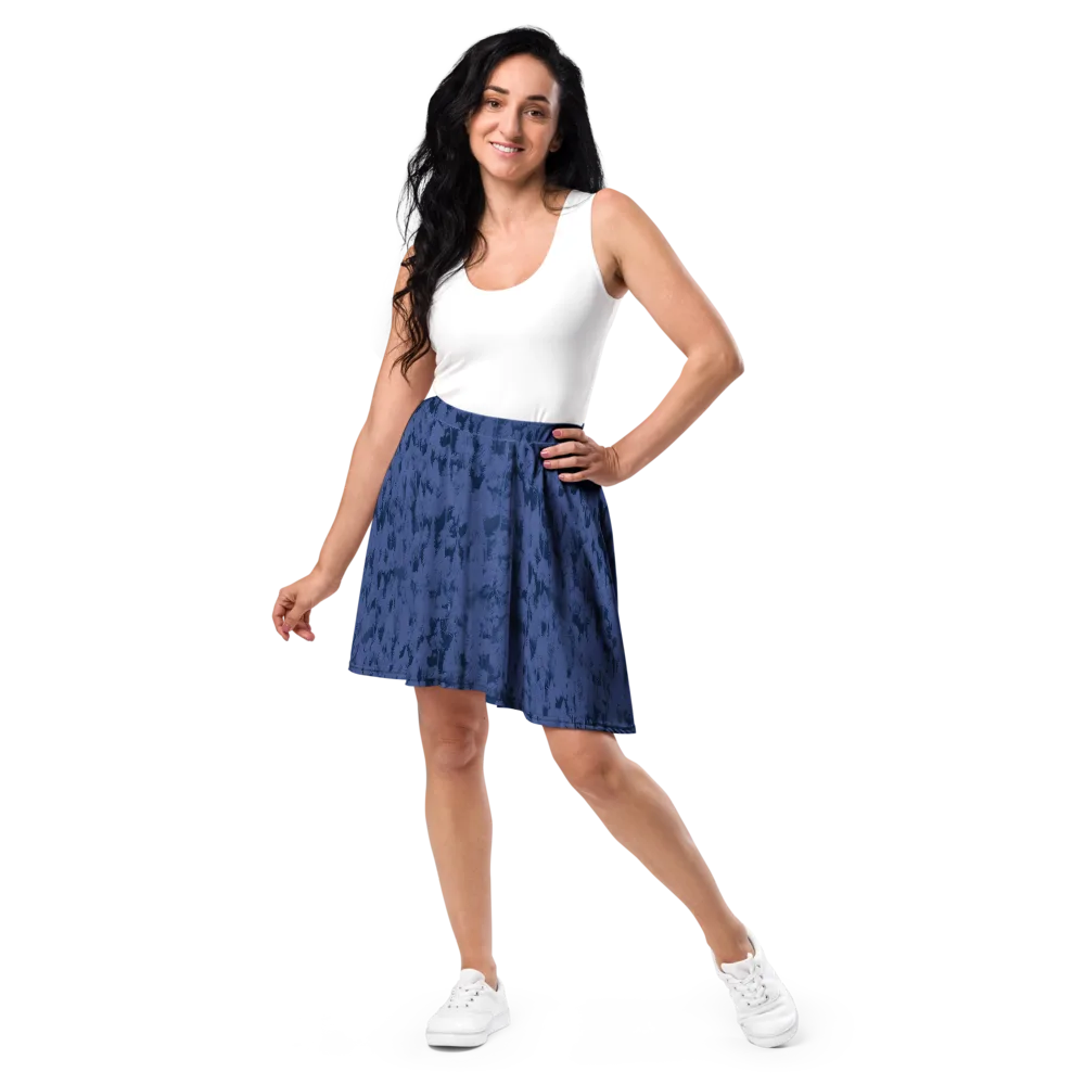 Midnight Fir on Skater Skirt — Front