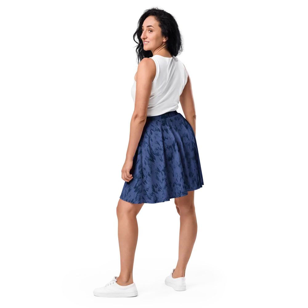 Midnight Fir on Skater Skirt — Back