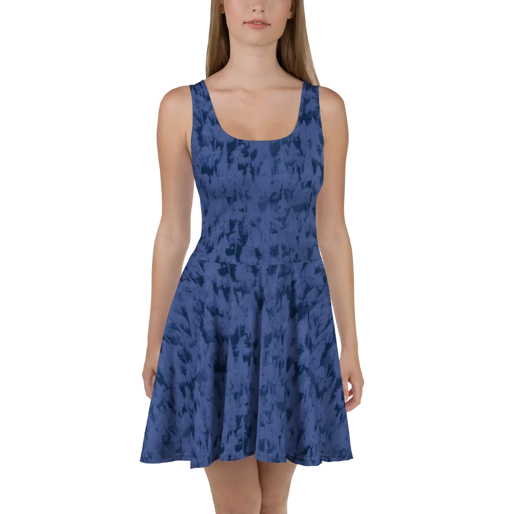 Midnight Fir on Skater Dress — Front