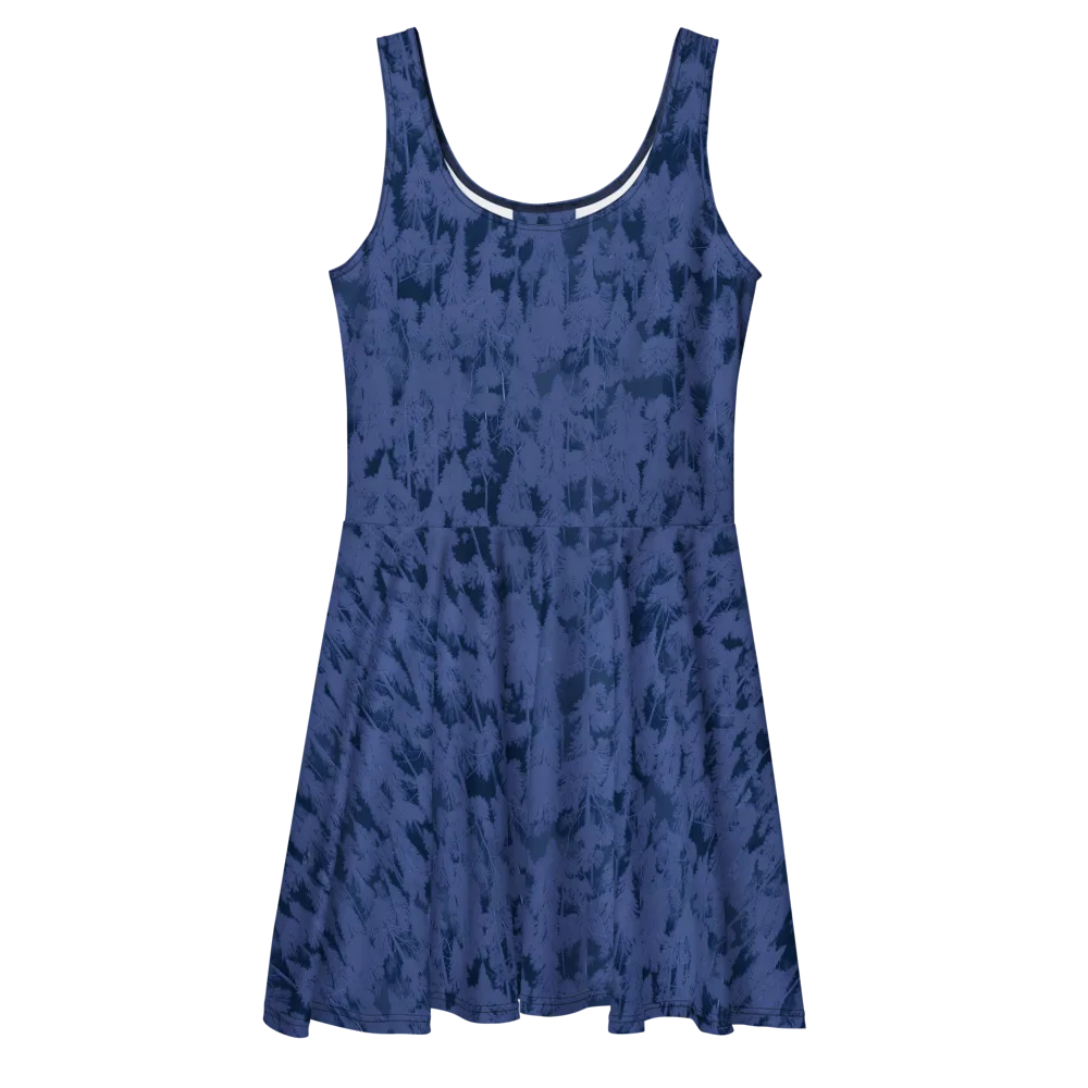 Midnight Fir on Skater Dress — Front