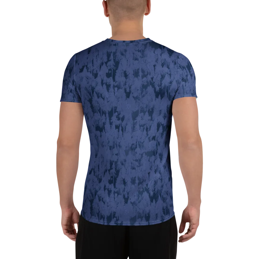 Midnight Fir on Men's Athletic T-Shirt — Back