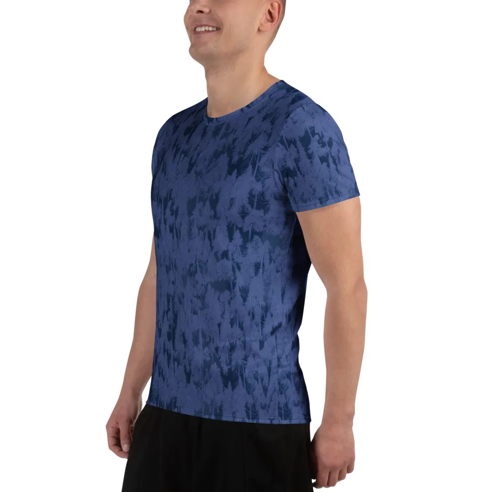 Midnight Fir on Men's Athletic T-Shirt — Left