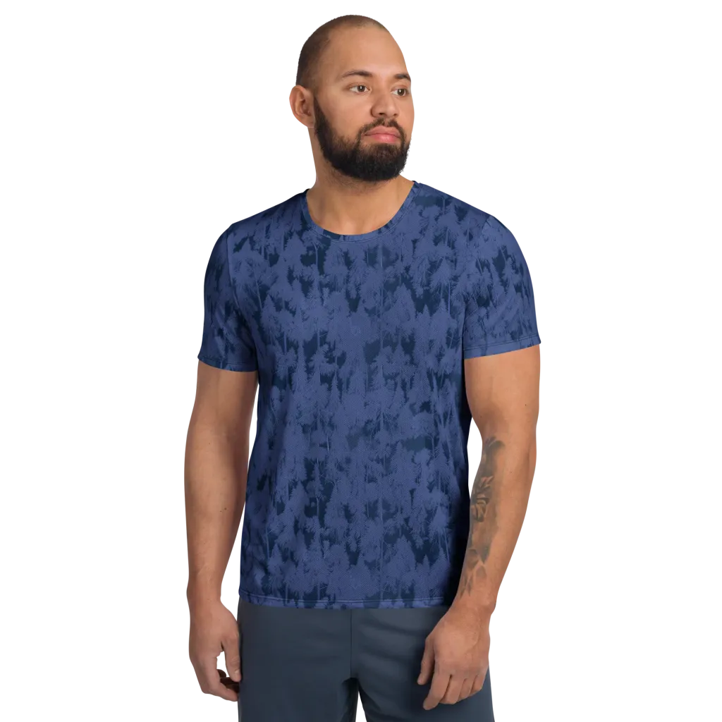 Midnight Fir on Men's Athletic T-Shirt — Front