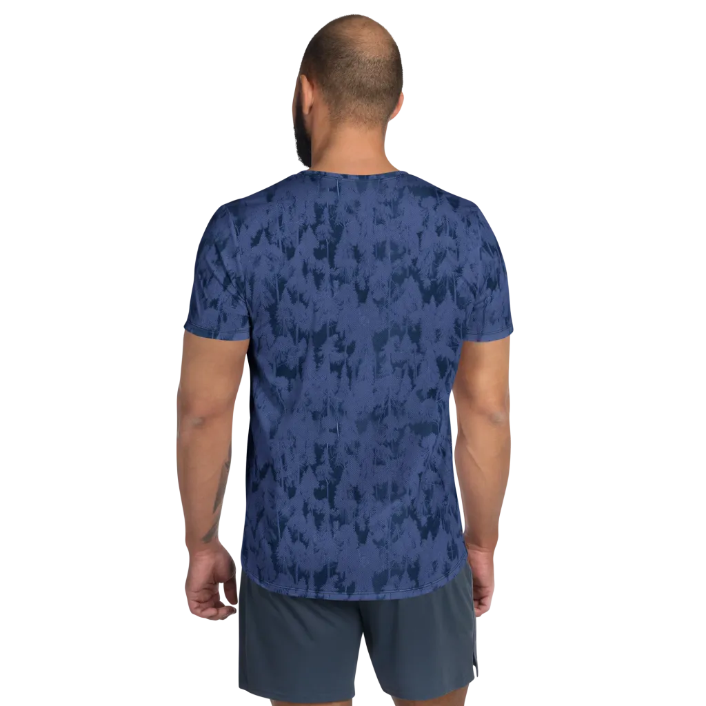 Midnight Fir on Men's Athletic T-Shirt — Back