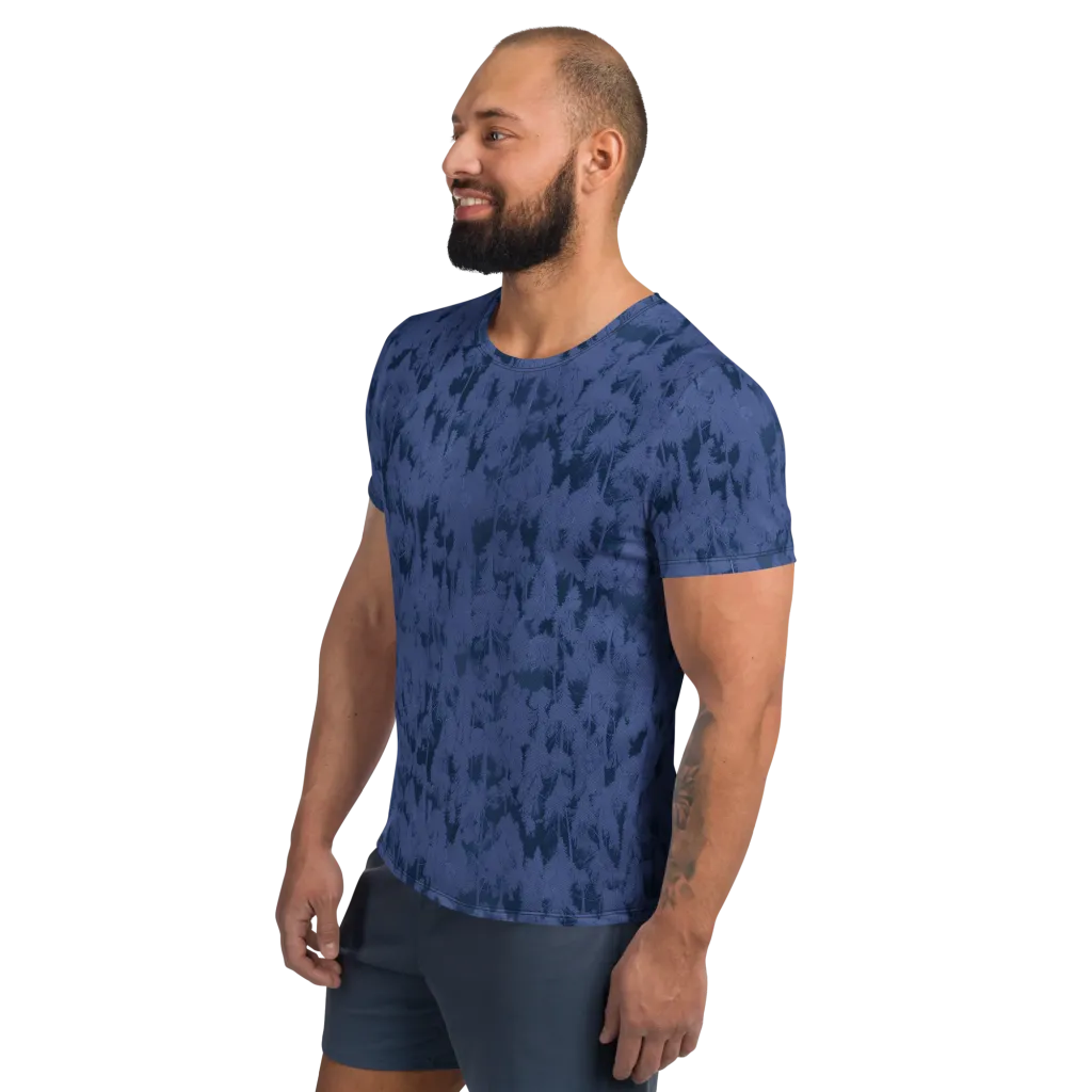 Midnight Fir on Men's Athletic T-Shirt — Left