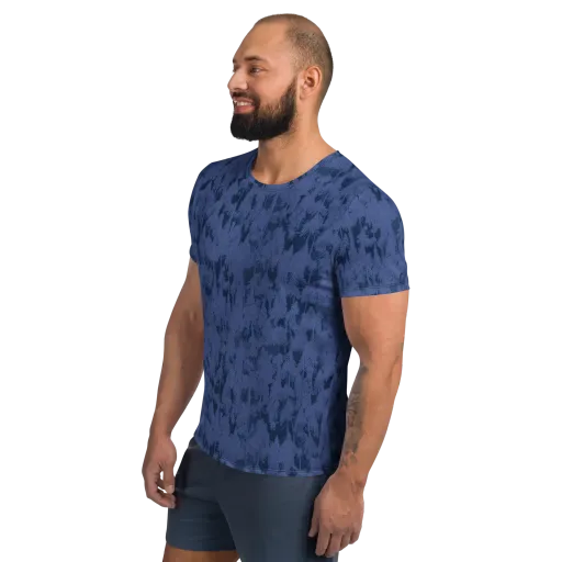 Midnight Fir on a Men's Athletic T-Shirt