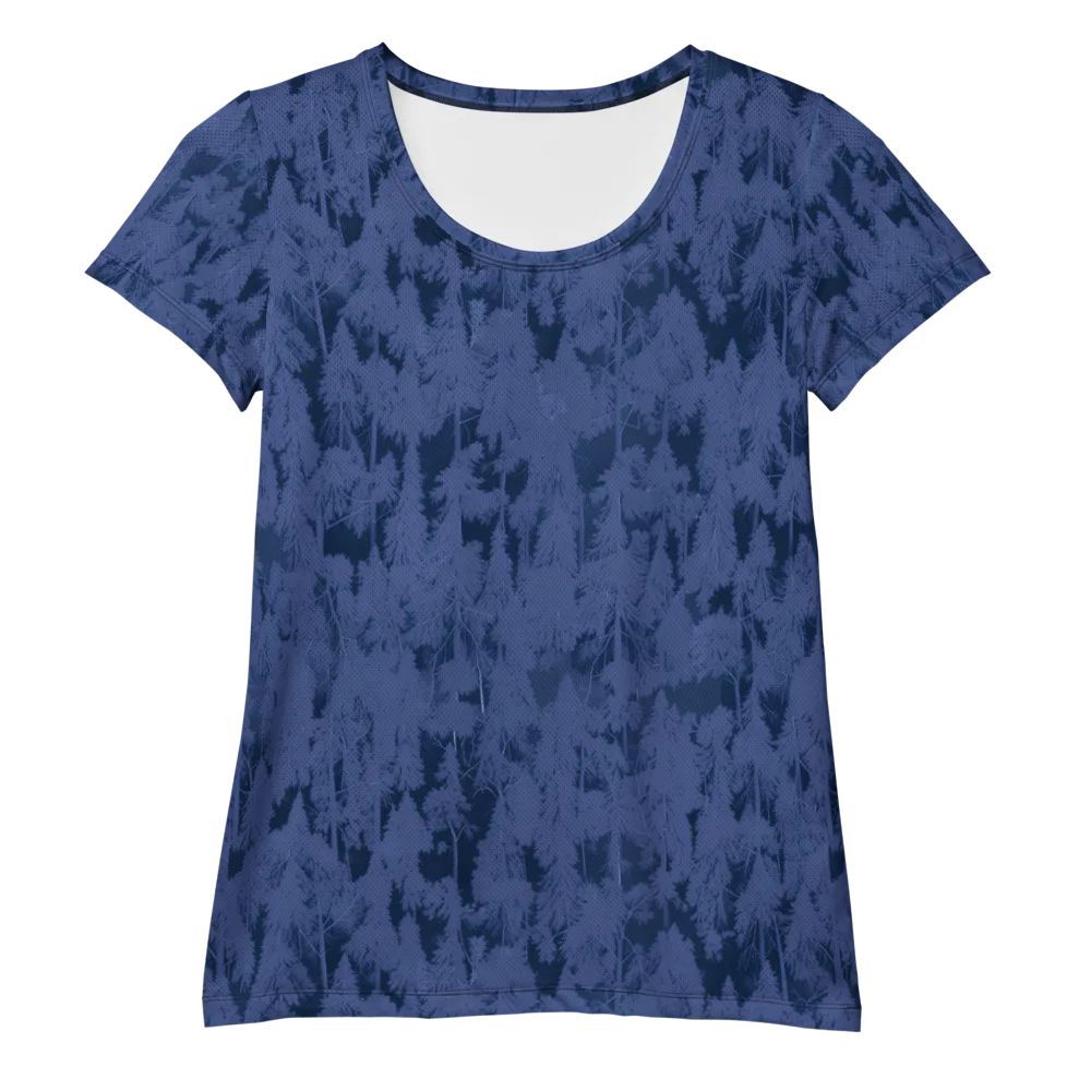 Midnight Fir on Women's Athletic T-Shirt — Front