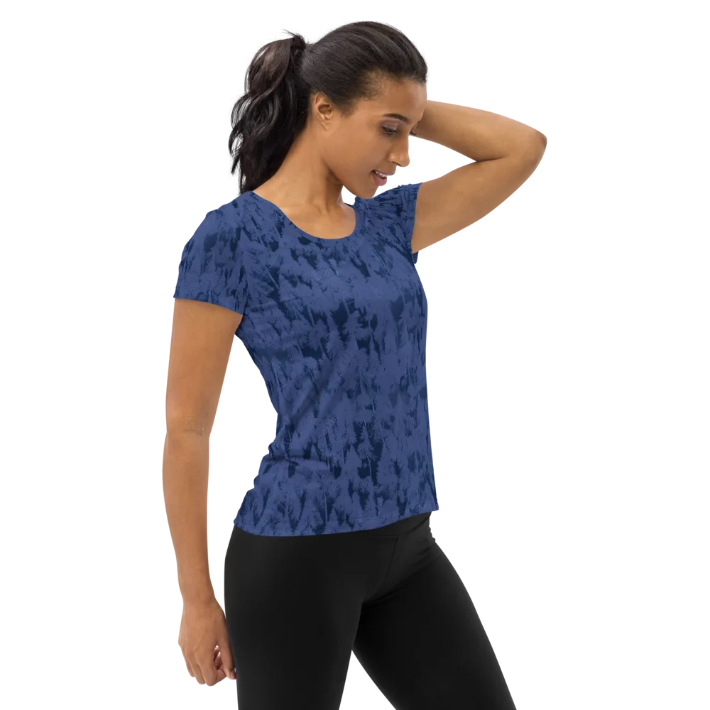 Midnight Fir on Women's Athletic T-Shirt — Right