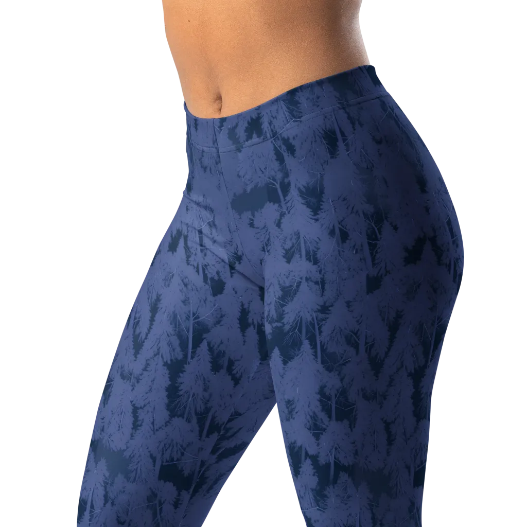 Midnight Fir on Leggings — Left Front