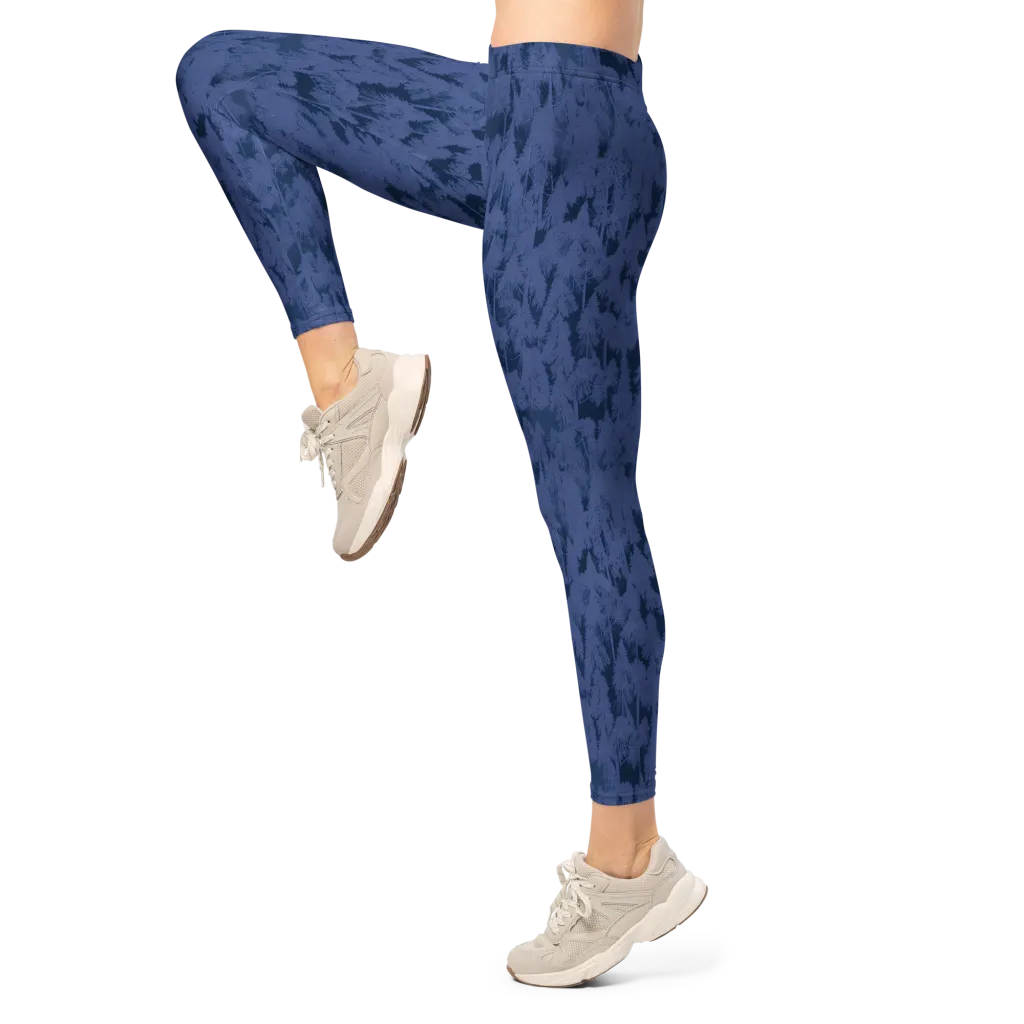 Midnight Fir on Leggings — Left