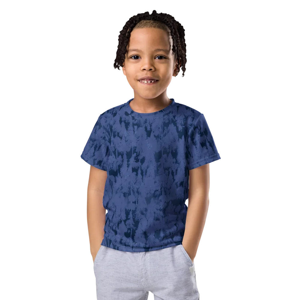 Midnight Fir on Kids Crew Neck T-Shirt — Front