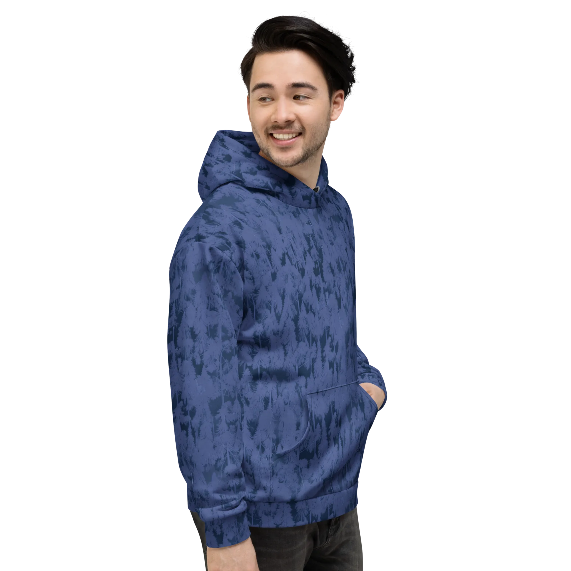 Midnight Fir on Hoodie — Right