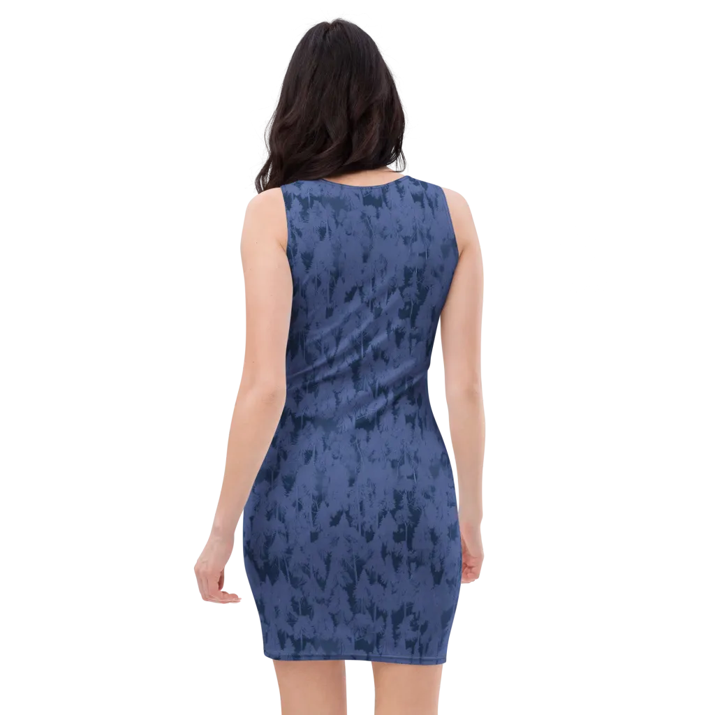 Midnight Fir on Bodycon Dress — Back