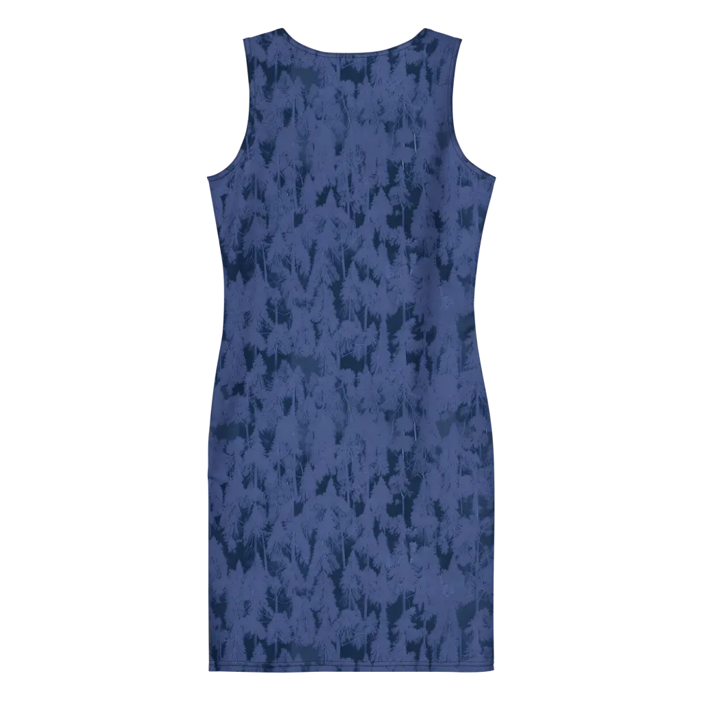 Midnight Fir on Bodycon Dress — Back