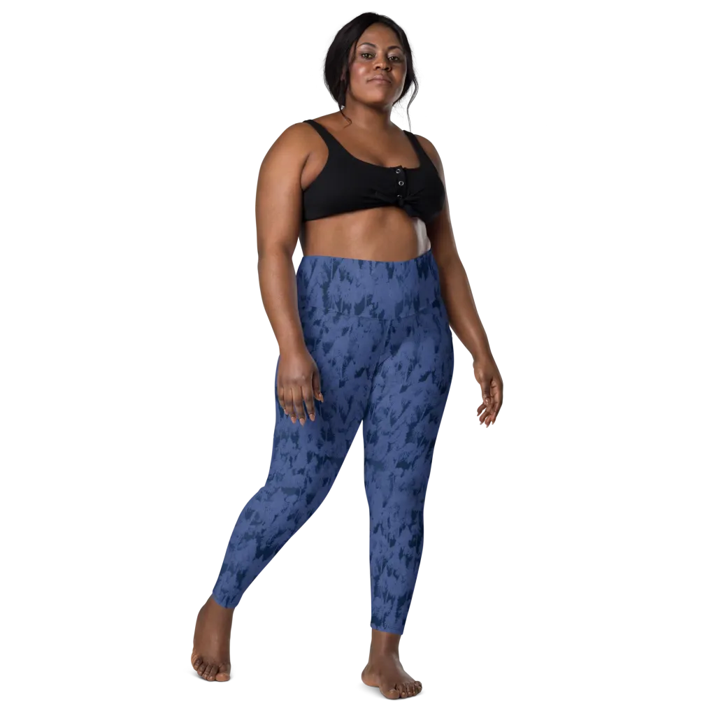 Midnight Fir on Leggings with Pockets — Front