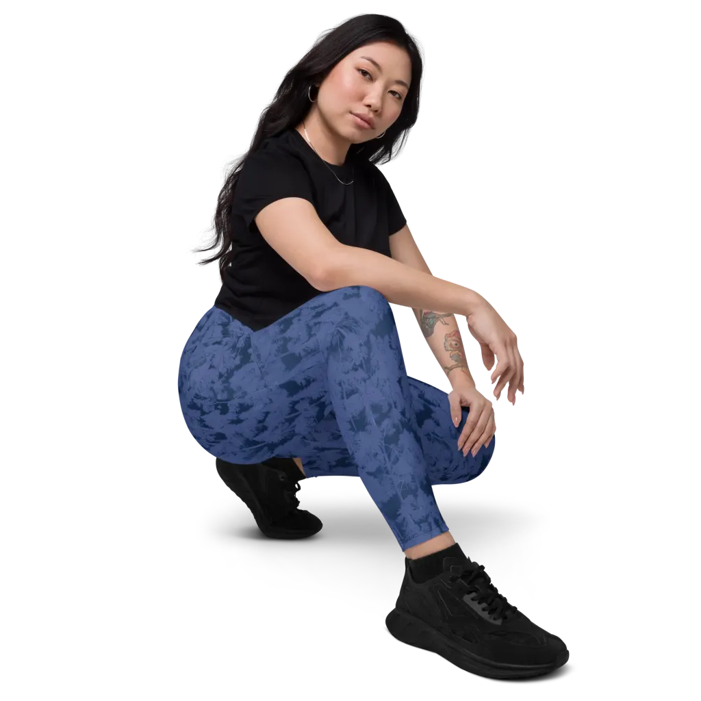 Midnight Fir on Leggings with Pockets — Right Front
