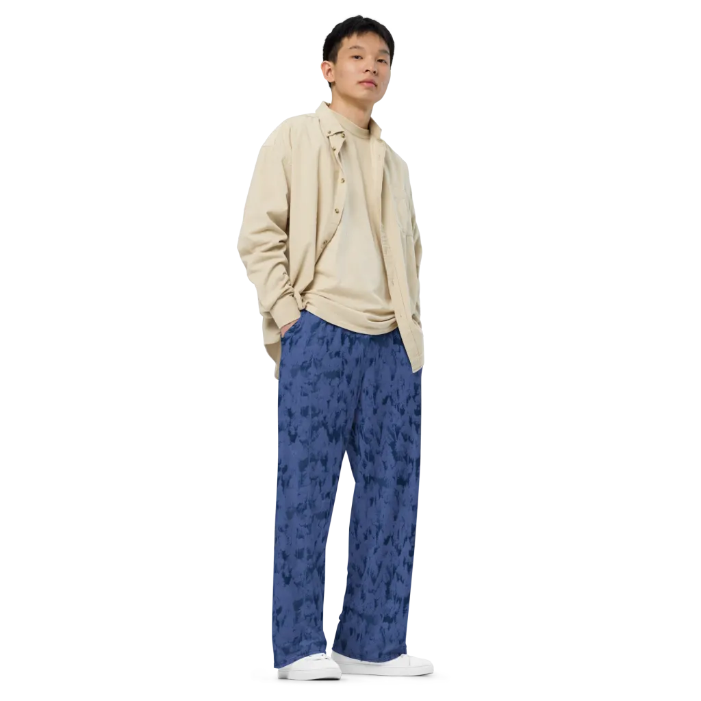 Midnight Fir on Wide-Leg Pants — Right Front