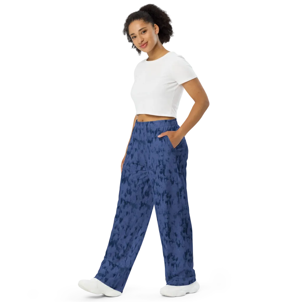 Midnight Fir on Wide-Leg Pants — Left Front