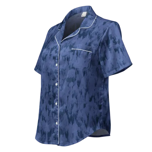 Midnight Fir on a Women's Short Sleeve Pajama Top