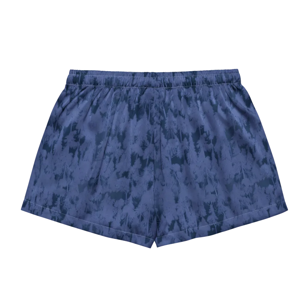 Midnight Fir on Women's Pajama Shorts — Back