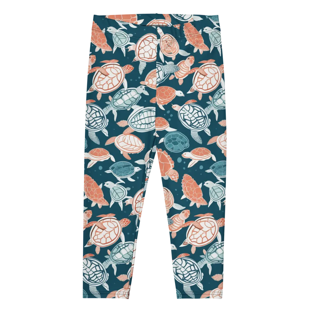 Shells At Sea on Capri Leggings — Front
