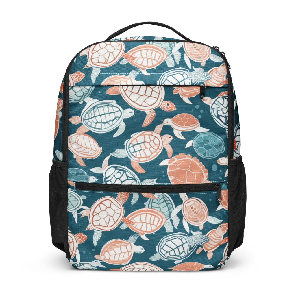 Shells At Sea on Utility Backpack — Front