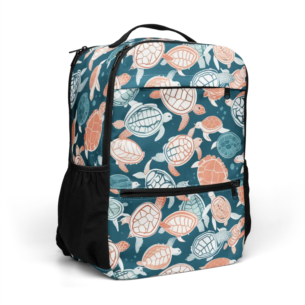 Shells At Sea on Utility Backpack — Right Front
