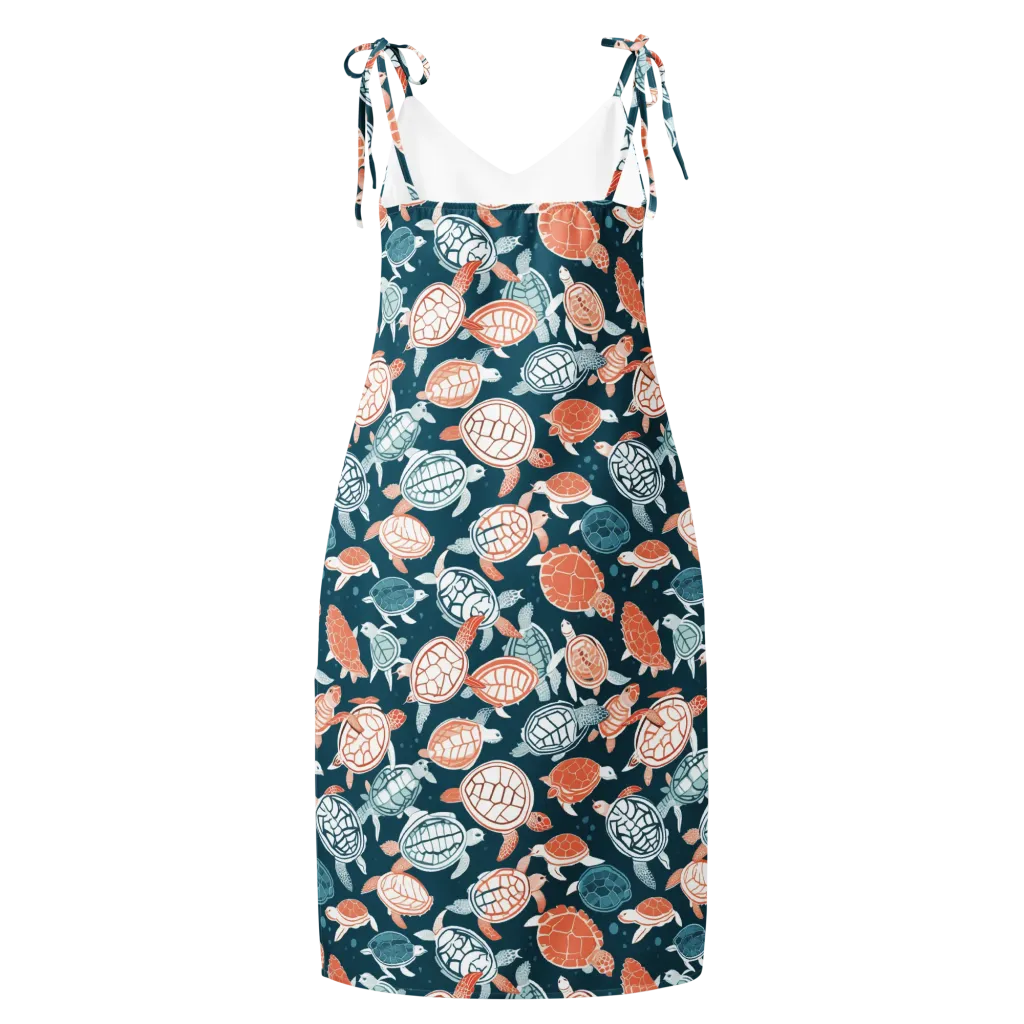 Shells At Sea on Slip Dress — Back