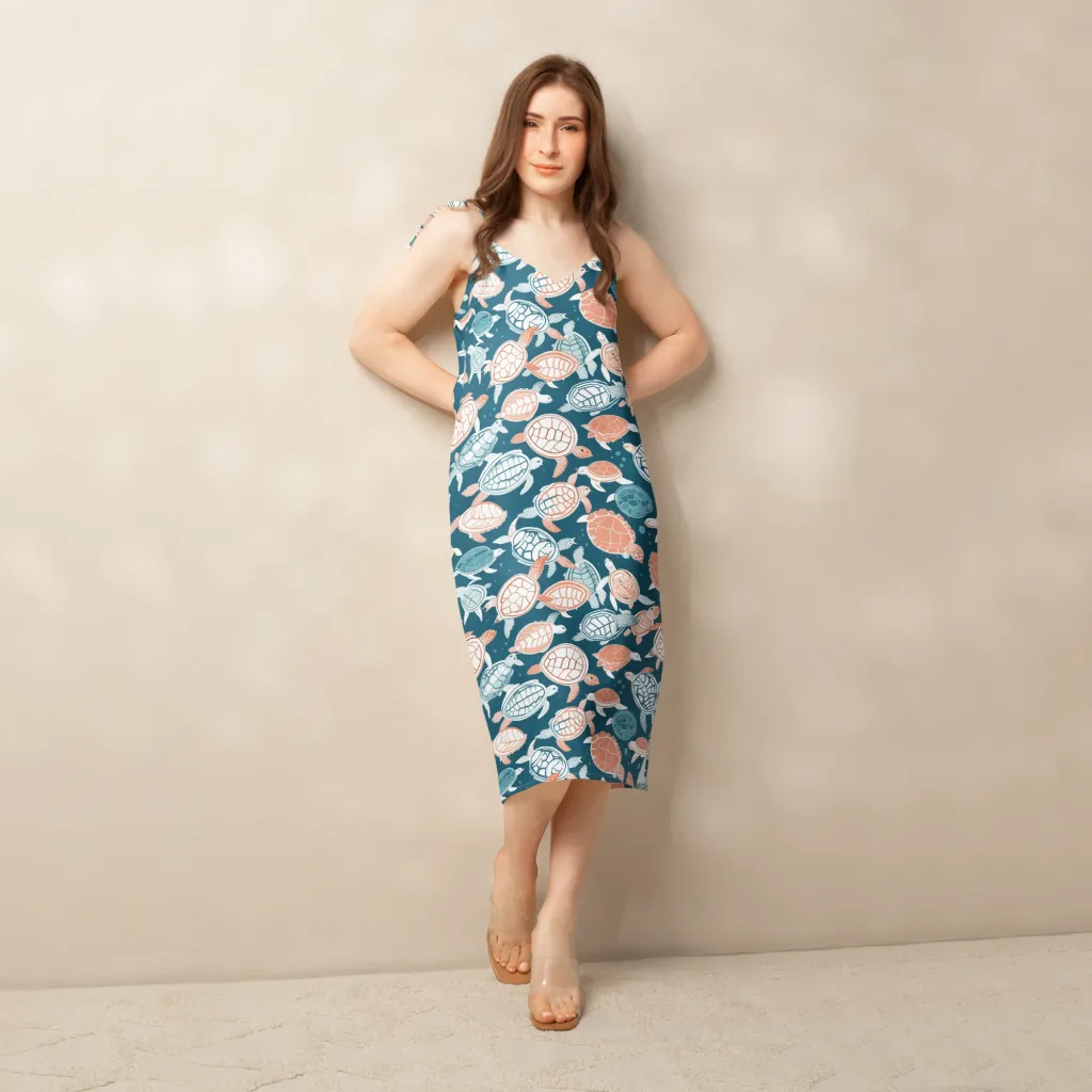 Shells At Sea on Slip Dress — Front