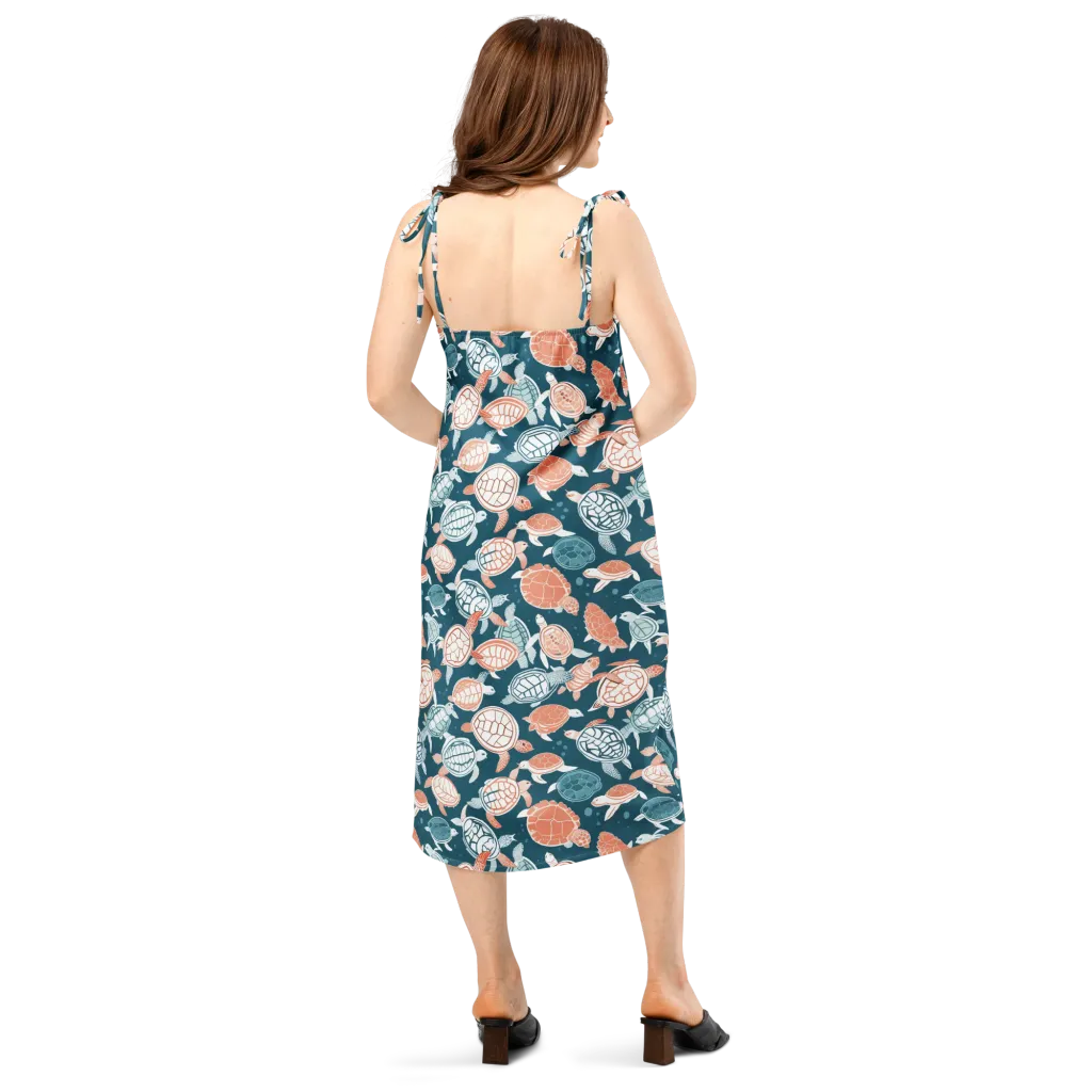 Shells At Sea on Slip Dress — Back