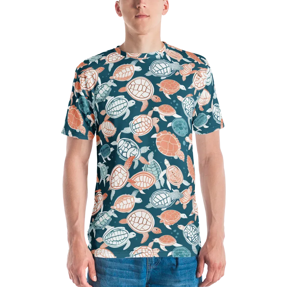 Shells At Sea on Men's Crew Neck T-Shirt — Front