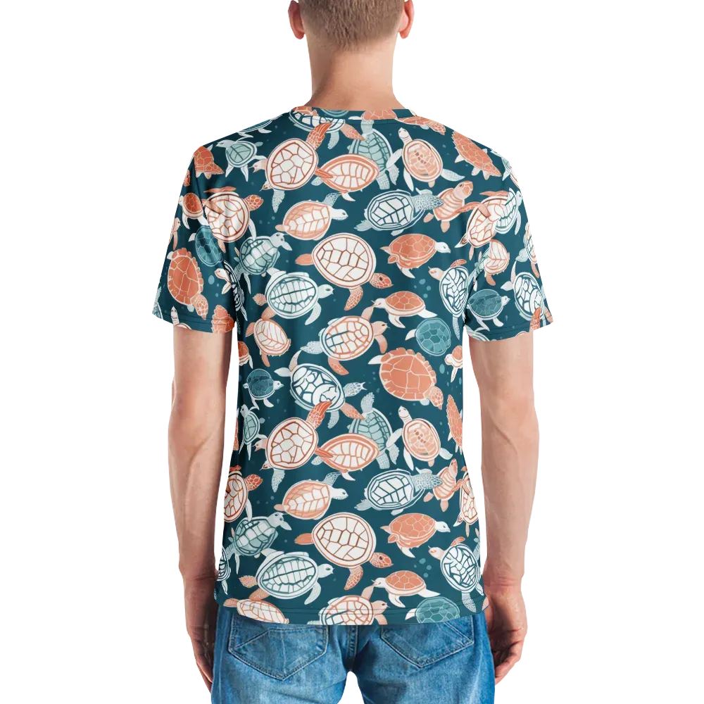 Shells At Sea on Men's Crew Neck T-Shirt — Back