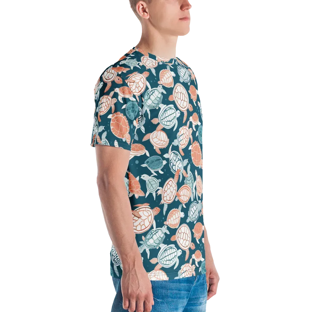 Shells At Sea on Men's Crew Neck T-Shirt — Right