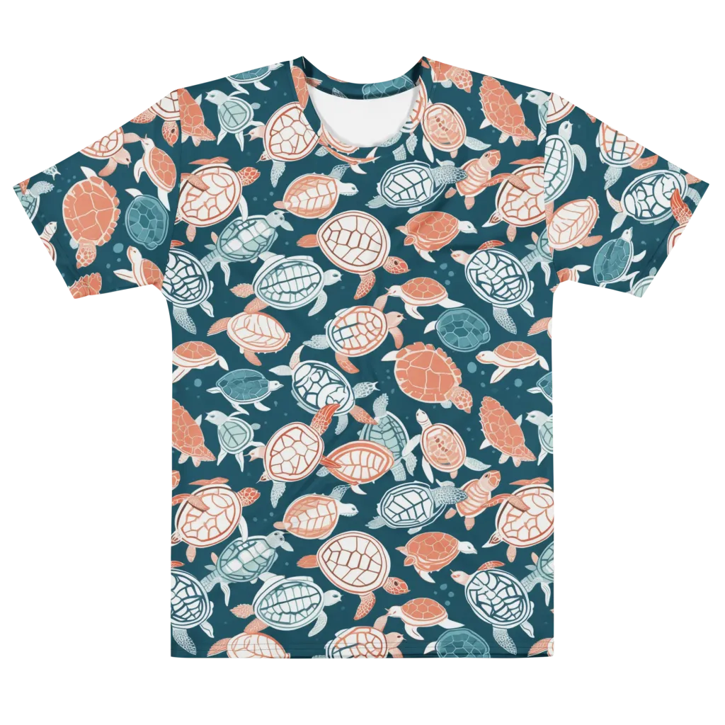 Shells At Sea on Men's Crew Neck T-Shirt — Front