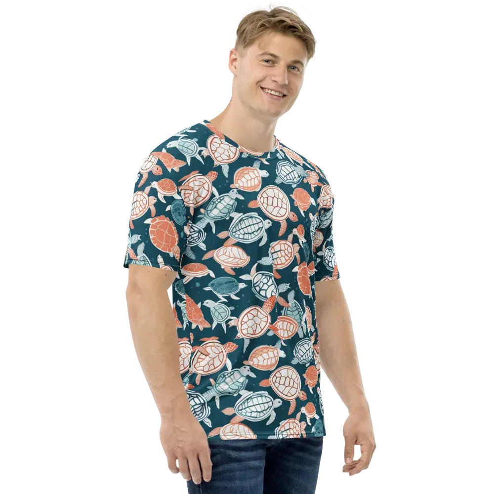 Shells At Sea on Men's Crew Neck T-Shirt — Right