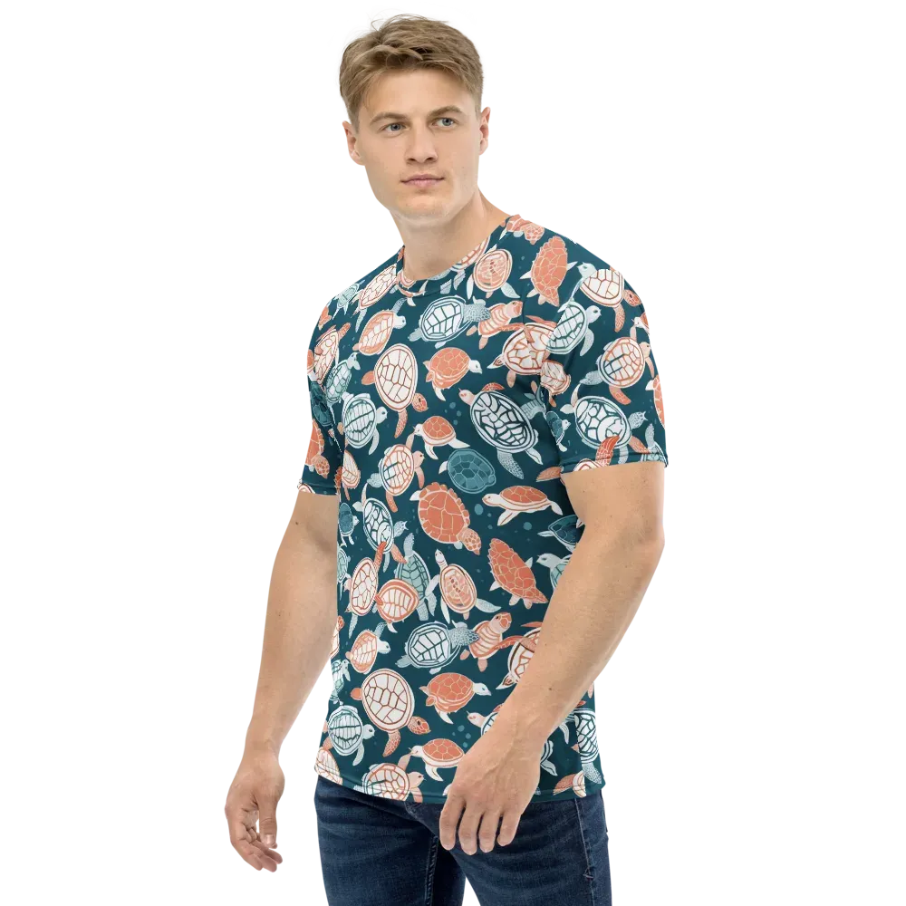 Shells At Sea on Men's Crew Neck T-Shirt — Left