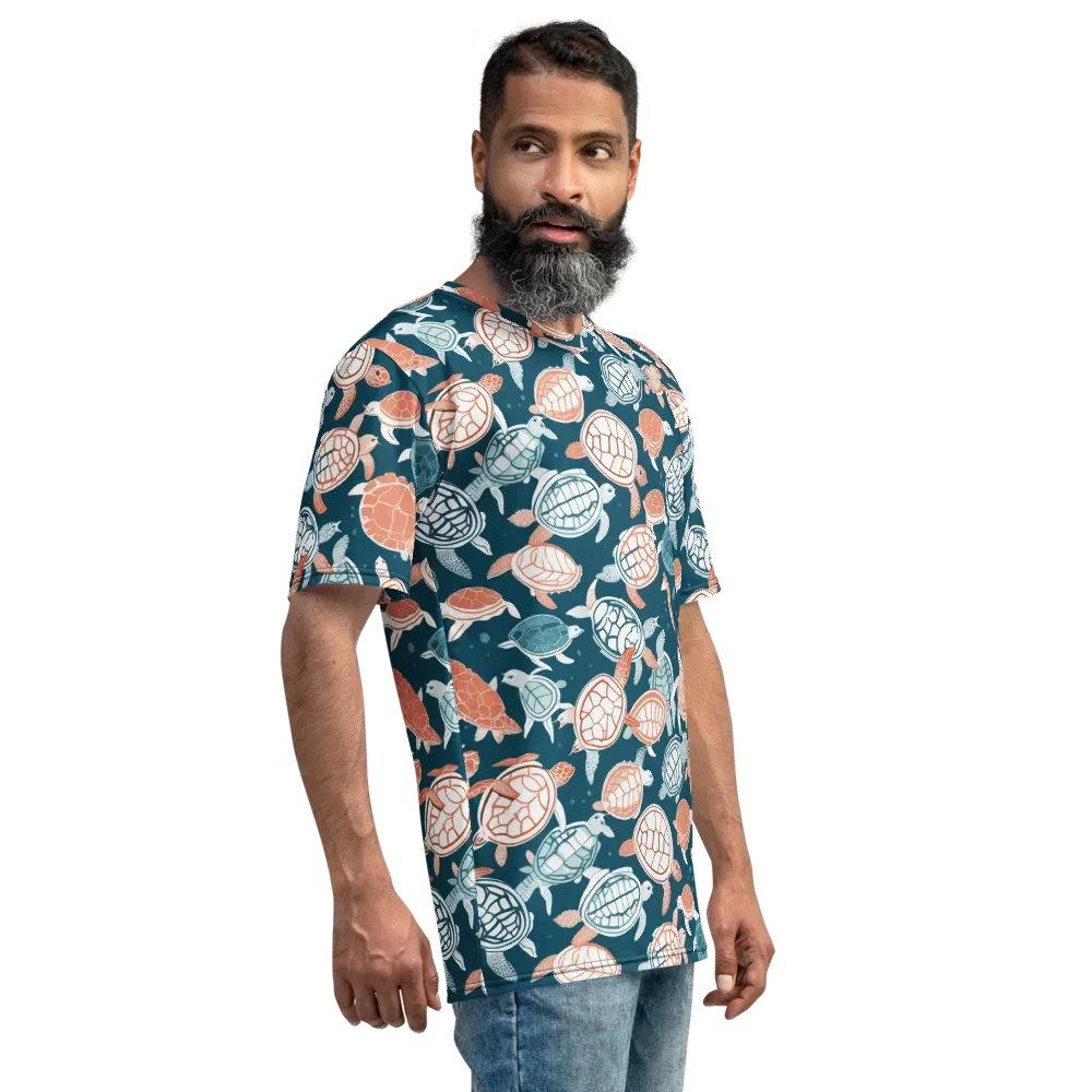 Shells At Sea on Men's Crew Neck T-Shirt — Right