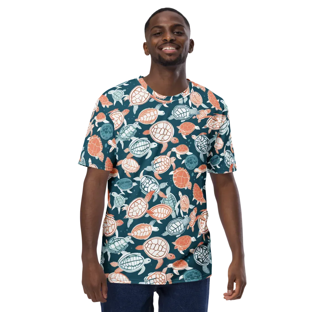 Shells At Sea on Men's Crew Neck T-Shirt — Front